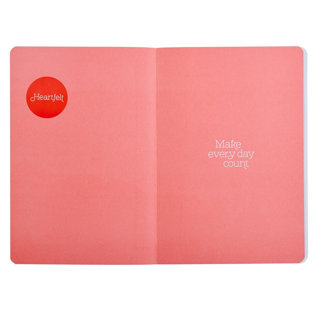 Journal Never Give Up Coral Poppies Flexcover