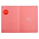 Journal Never Give Up Coral Poppies Flexcover