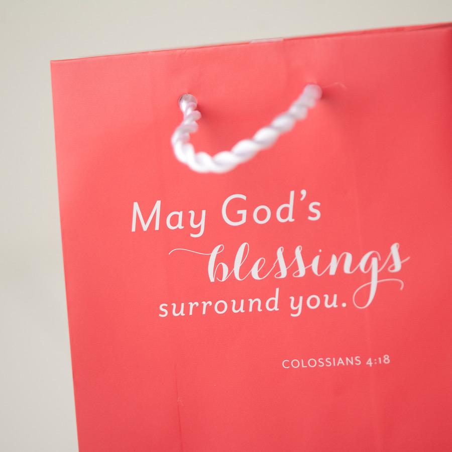 Gift Bag May God's Blessings Red Small