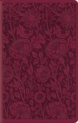 ESV Large Print Compact Bible Berry Floral Design