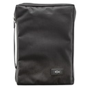 Bible Cover Polyester Black w/Fish Medium