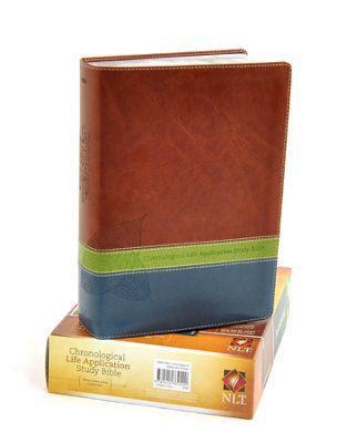 NLT Chronological Life Application TuTone Brown/Green/Teal
