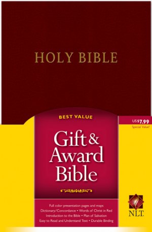 NLT Gift and Award Burgundy Imitation Leather