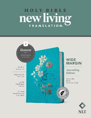 NLT Wide Margin Bible Filament Enabled Blue Indexed