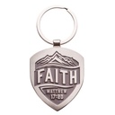 Keyring Faith Mountains Grey Metal