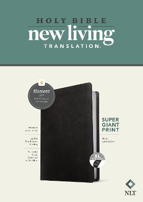 NLT Super Giant Print Bible Filament Black Indexed