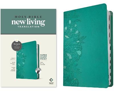NLT Super Giant Print Bible Filament Teal Indexed