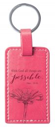Keyring LuxLeather Orchid Pink Matt 19:26