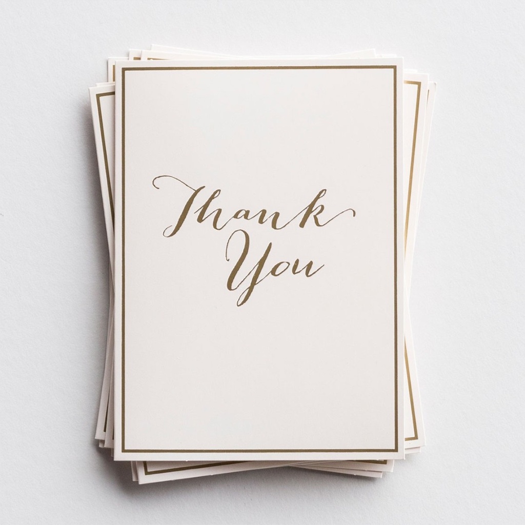 Trend Notes Thank You Gold Foil  -10 Pack