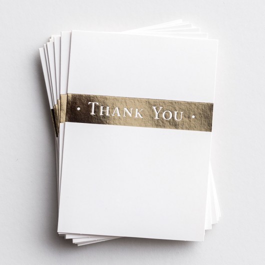Trend Notes Thank You Gold Strip -10 Pack