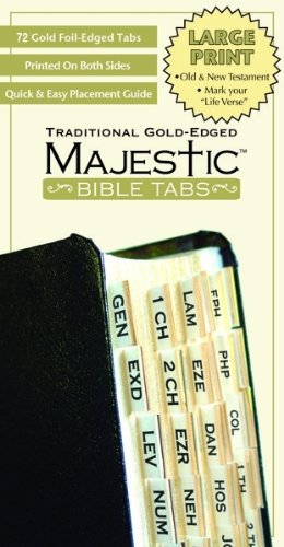 Majestic Bible Tabs Gold Large Print