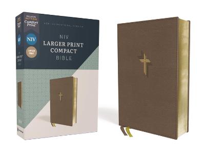 NIV Larger Print Compact Bible Brown I/L