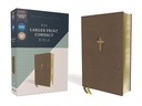 NIV Larger Print Compact Bible Brown I/L
