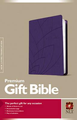 NLT Premium Gift Bible Purple Petals Leatherlike  (OP)