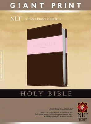 NLT Giant Print Holy Bible Tutone Pink/brown