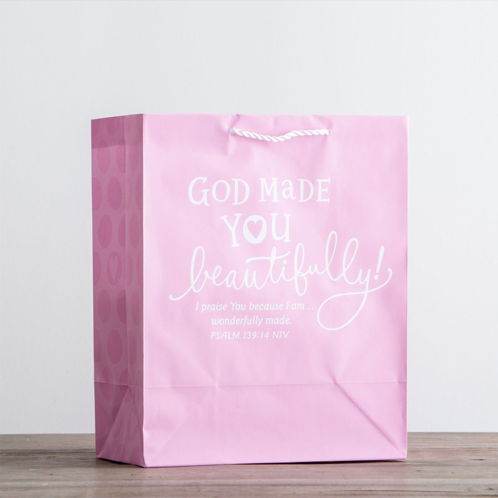 Gift Bag God Made You Pink Large