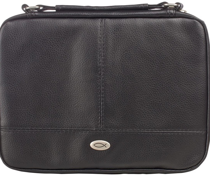 Bible Cover Black Organiser Fish Thinline