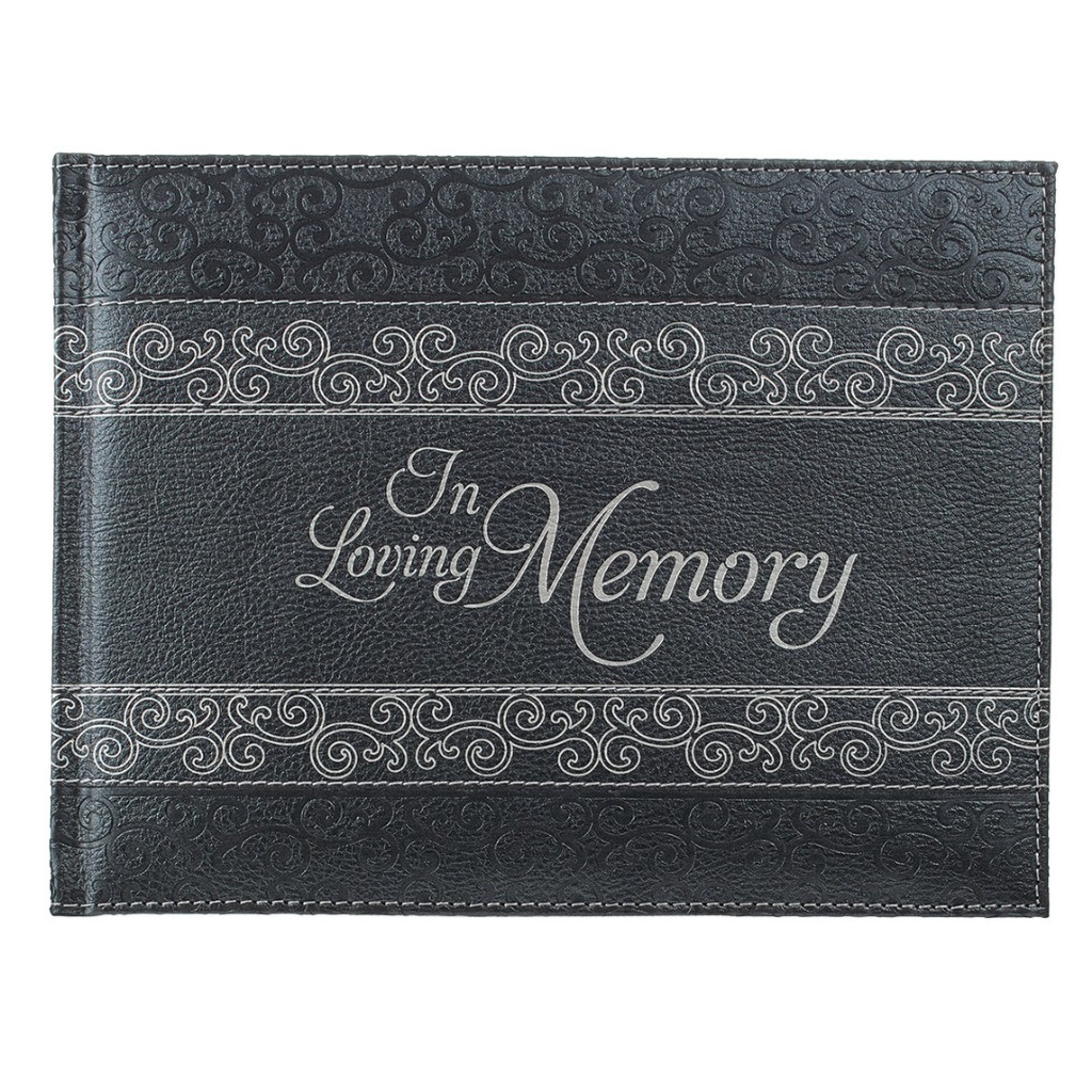 Guest Book In Loving Memory Charcoal
