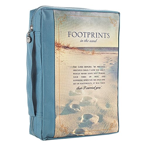 Bible Case Canvas Footprints Large