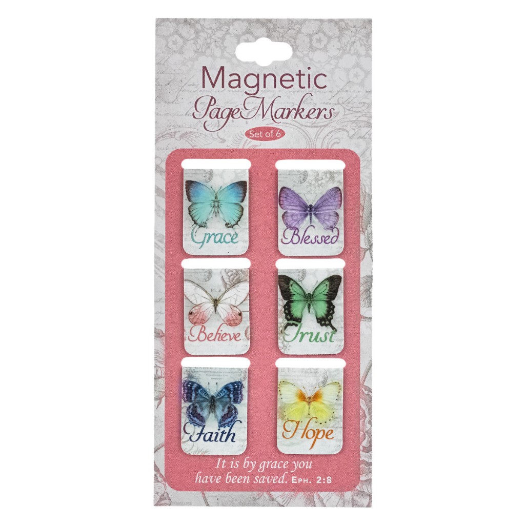 Pagemarker Set Magnetic Butterfly Bless