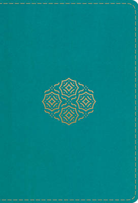 ESV Large Print Compact Bible Teal - Bouquet Design