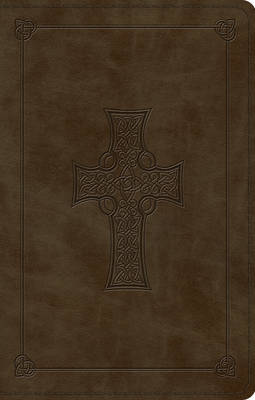 ESV Value Thinline Lrg/Prnt Olive Cross