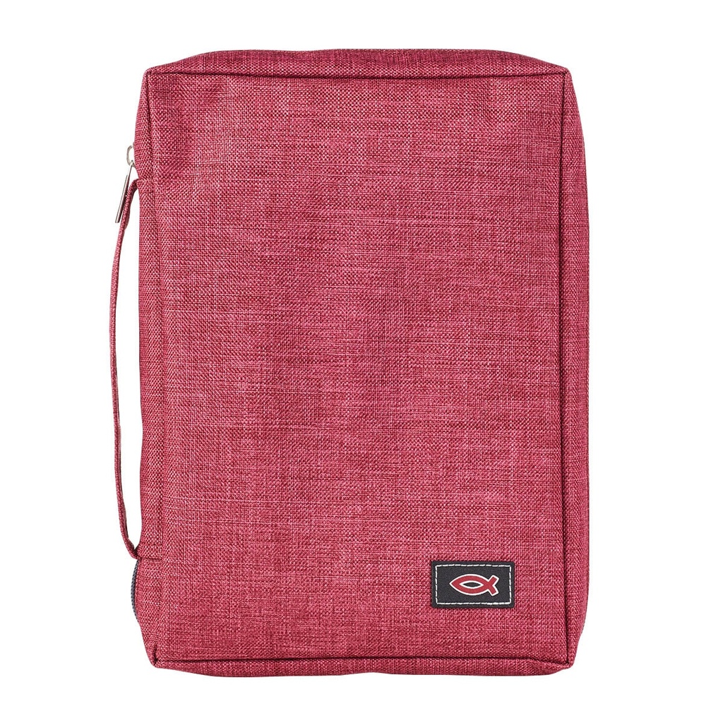 Bible Case Polycanvas Value - Burgundy Medium