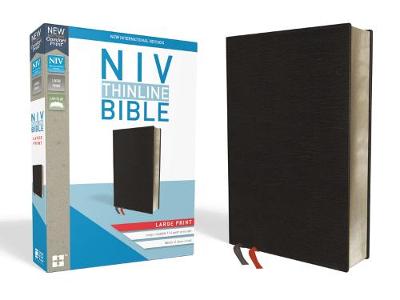 NIV Thinline Bible Large Print Black Bonded Leather