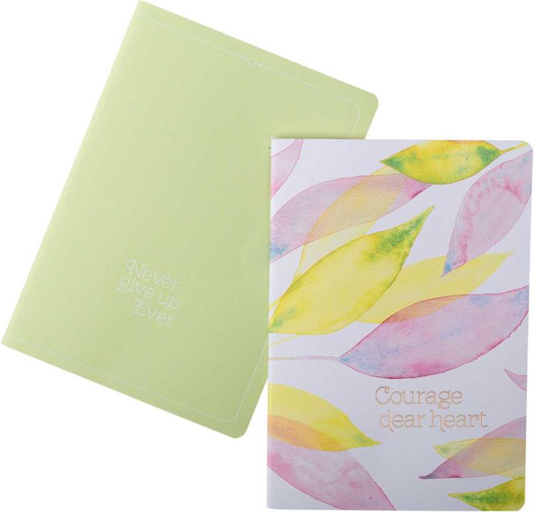Notebook Set Courage Dear Heart 2/Pk Citrus Leaves