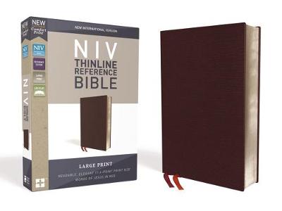 NIV Thinline Reference Bible Large Print Burgund Bonded Leat
