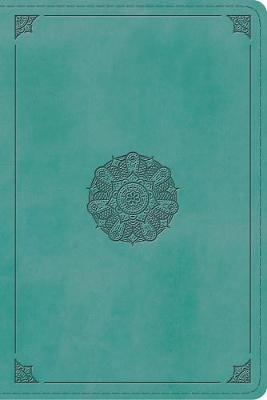 ESV Study Bible Personal Size Turquoise Emblem Design I/L