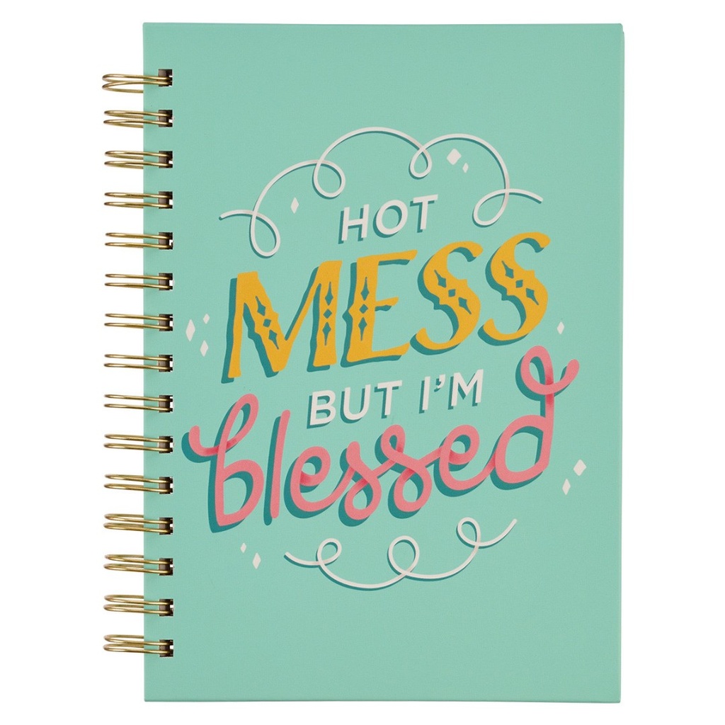 Journal Hot Mess But I'm Blessed Wirebound
