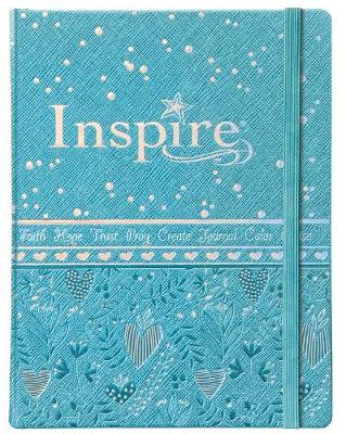 NLT Inspire Bible For Girls Metallic Blue H/C
