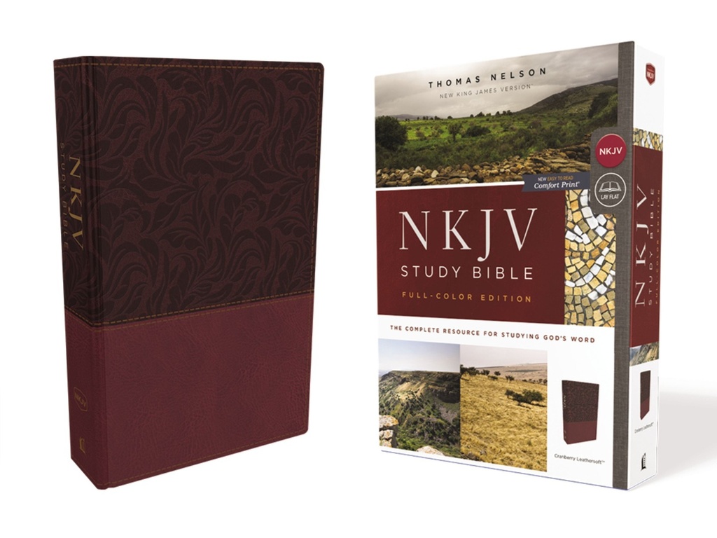 NKJV Study Bible Full-Colour Cranberry I/L