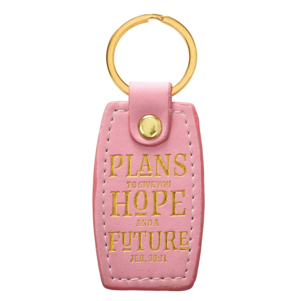 Keyring LuxLeather Hope and Future - Jeremiah 29:11