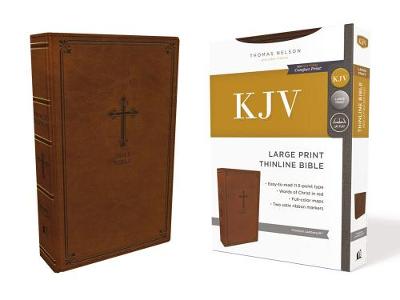 KJV Thinline Bible Large Print Brown I/L