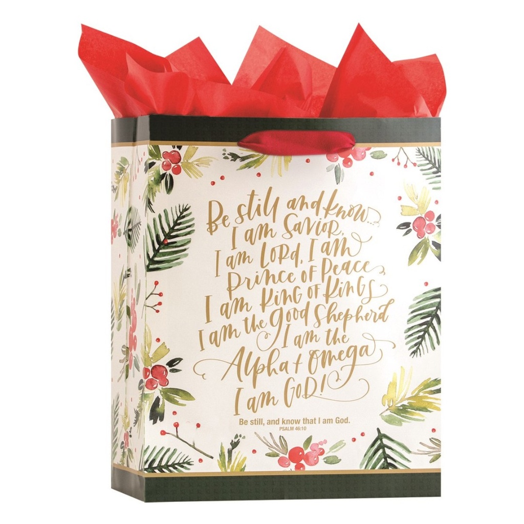 Gift Bag Large Christmas Be Still