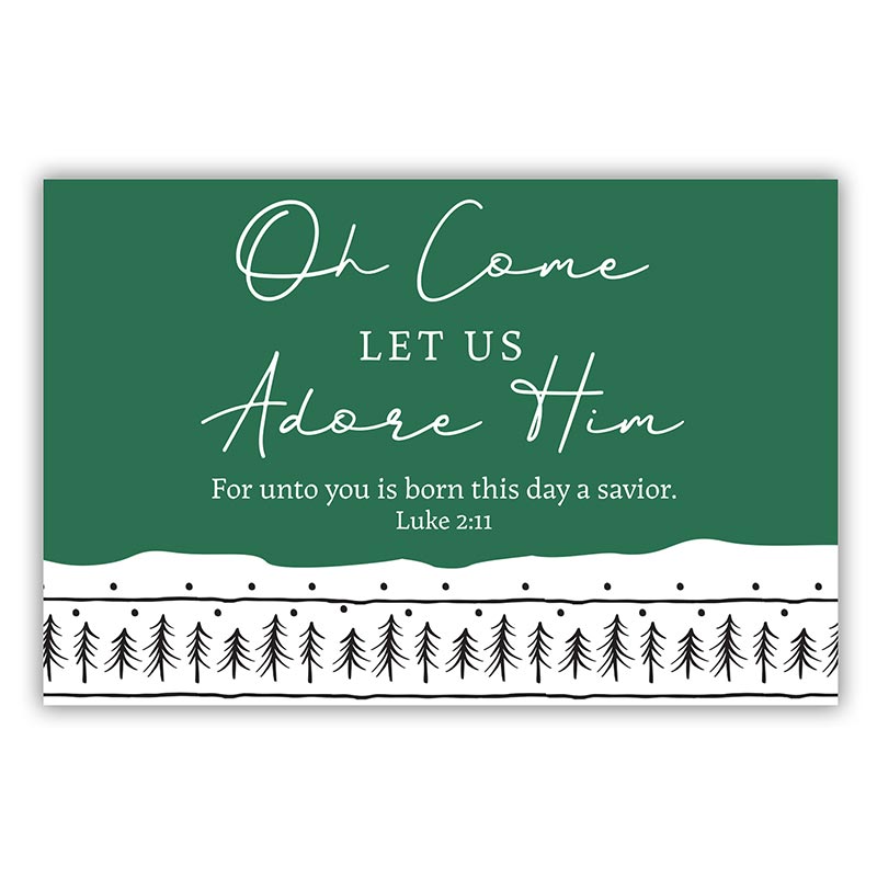 PIO Oh Come Let Us Adore Him Green (Pk25)