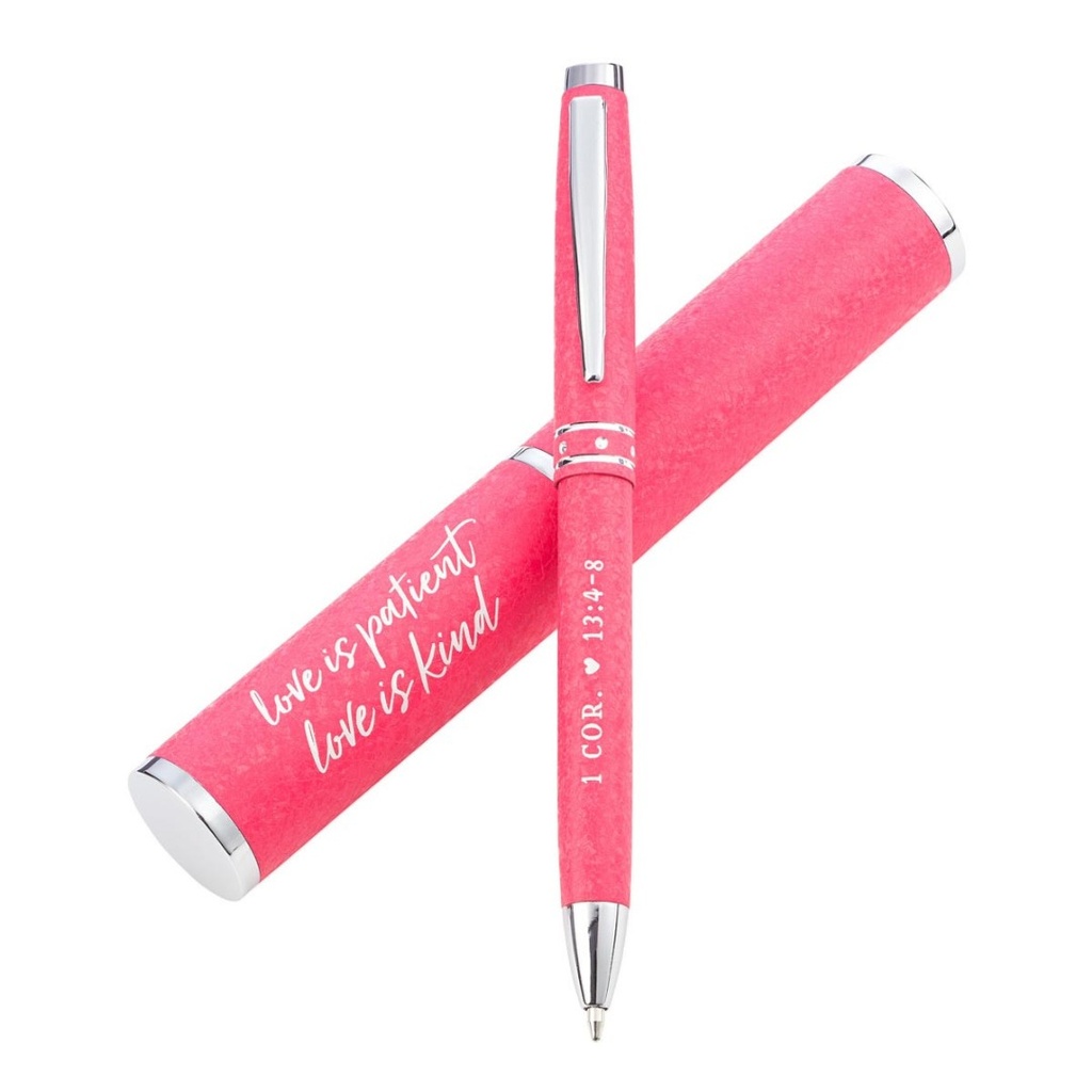 Pen & Case Pink Love Is Patient