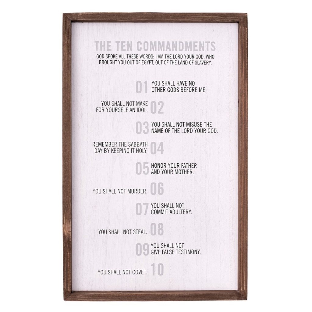 Wall Plaque The Ten Commandments