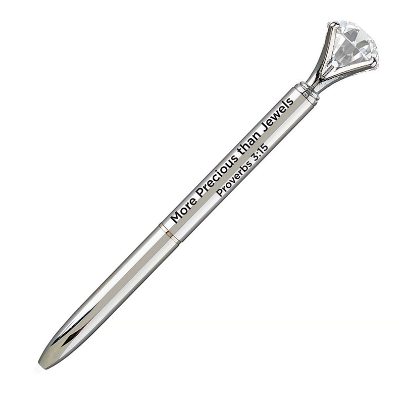 Gem Pen More Precious Than Jewels Silver