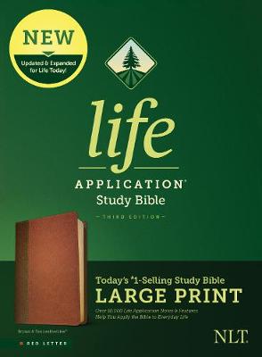 NLT Life Application 3rd Ed Lge Print Red let Brown