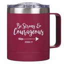Mug Camp Be Strong & Courageous Berry Stainless Steel