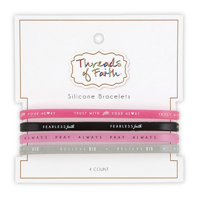 Bracelet Silicone Fearless 4Pack