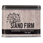 Devotional Cards In Tin Stand Firm