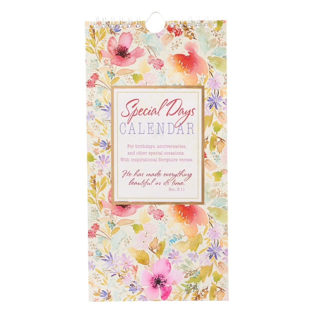 Special Days Calendar Everything Beautiful