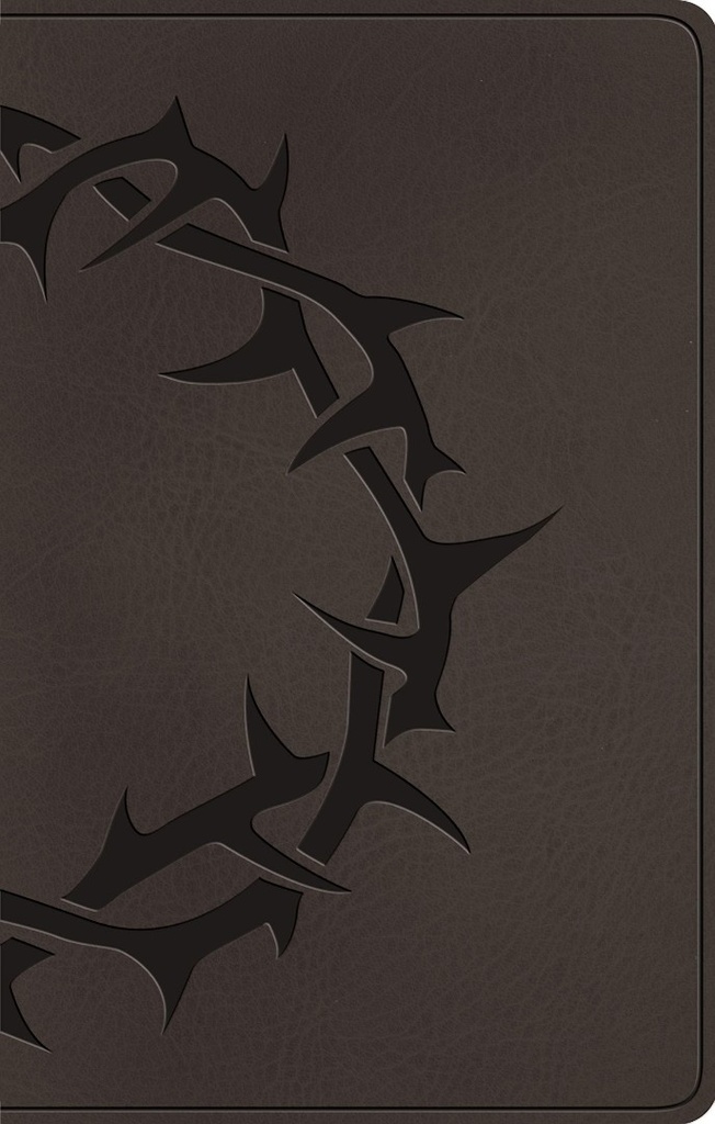 ESV Premium Gift Bible Charcoal Crown Design I/L