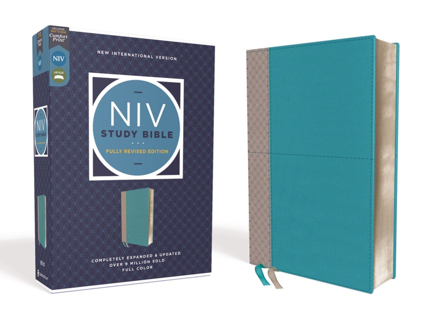 NIV Study Bible Fully Revised Edition Teal/Gray I/L