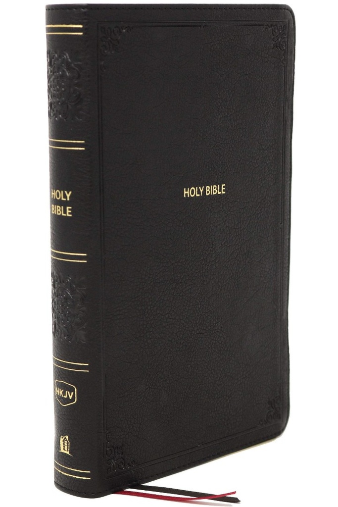 NKJV End-Of-Verse Ref Bible Pers Size L/P Black I/L