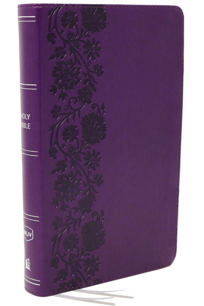NKJV End-Of-Verse Ref Bible Pers Size L/P Purple I/L